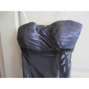 BELSOIE metallic eggplant purple strapless mermaid cocktail dress Women 10 NWOT